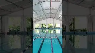 Swimming pool shade tent