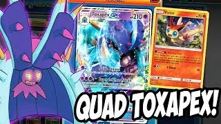 PTCGO QUAD Toxapex GX Deck! Biggest 