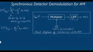 Analog Communication lecture 9 | Synchronous Detector AM Demodulator | gate IES PSU  #kamaldheeriya