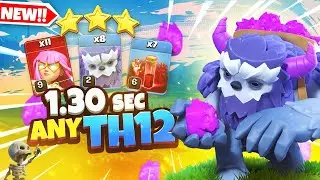 Th12 Yeti Super Archer Attack With 7 Skeleton Spell | Best Th12 Attack Strategy in Clash of Clans🔥