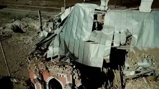 Chernihiv videographer Sergei Lomosa filmed the aftermath of an airstrike on the Gagarin stadium.