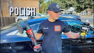 POLISHING A CAR WITH A MACHINE POLISHER!!