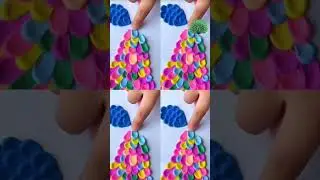 Let&rsquo;s make peacock with clay #peacock #clay #youtubeshorts #jainita-DiY