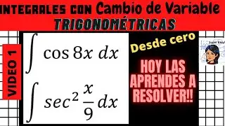 Integrales trigonométricas (Con cambio de variable). Video 1