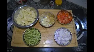 Matar Chole, Aloo Matar, Matar Chole in pressure cooker, Matar Chole for Kulcha
