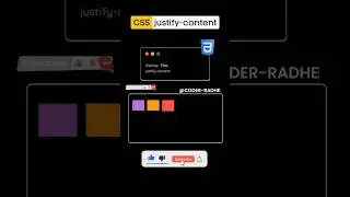 ALIGN IN  18 sec! Master CSS Justify-Content Property 😱💥 #shorts #coding #display #cssgrid