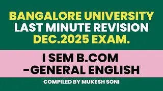 BU-1st Sem. B.Com-English-LAST MINUTE REVISION-SEP SYLLABUS
