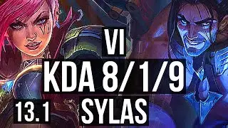 VI vs SYLAS (JNG) | 8/1/9, Rank 7 Vi | KR Grandmaster | 13.1
