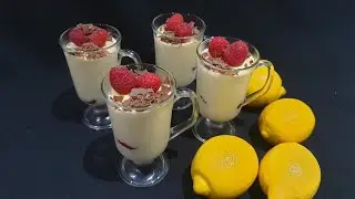 Lemon mousse cream pots inspired by Mary Berry