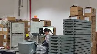 Workers at the Eton Kidd factory &ndash; Scanning Barcodes for Warehousing and Loading