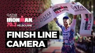 2025 Qatar Airways IRONMAN 70.3 Melbourne | Finish Line Camera