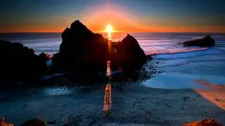 Pfeiffer Beach Keyhole Sunset (HD timelapse)