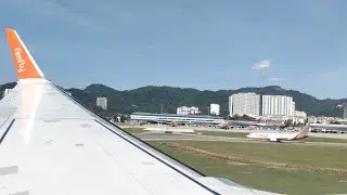 Firefly Boeing 737-800 landing at Penang International Airport (Window View)
