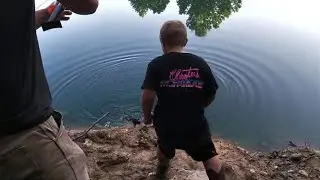 Blowgun Frog Gigging In The Farm Pond- Cleaning and Cooking Frog Legs - Catch Clean Cook