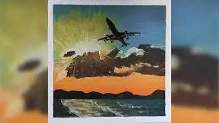 How to Draw for Beginners / Flight at Sunset / Easy Acrylic Painting #28