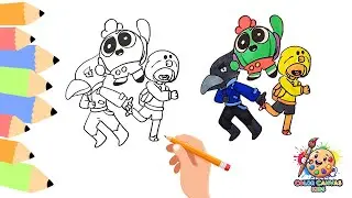 How to Draw Brawl Stars LEGENDARY Brawlers | Easy Leon, Crow, and Spike Coloring Fun!
