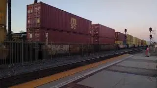 WB BNSF Port Stack Train At Fullerton Station CA! #bigbossrailfanner