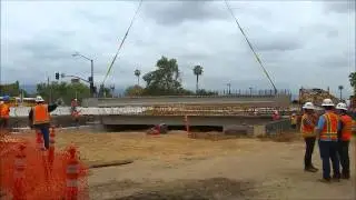 San Gabriel Trench: Mission Road Bridge Construction - Girder Installation (May 2015)