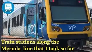 Train stations along the Mernda line that I took so far