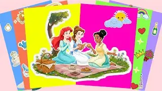 [PaperDIY] НОВИНКА: Украсьте пикник с принцессами Диснея на День благодарения! 🦃🧺 | Книга наклеек...