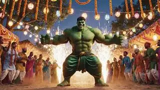 Firefly A fun, cinematic AI video of the Hulk dancing energetically to a Bhojpuri song  The Hulk is