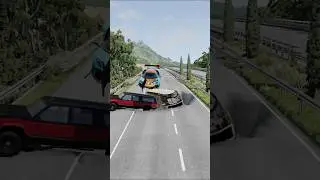 Cars & Trucks Falls Into Giant Hole In The Road | BeamNG Drive