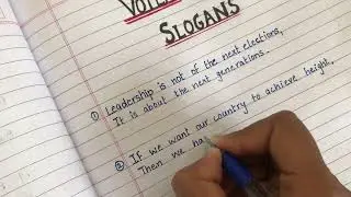 10 Slogans for Voter Awareness Contest in English