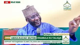 ENAMULA KU TWALAQ OBA KUKUTA OMUKYALA EMITUNDI ESAATU NE SHEIK ABDULRAZAK MUTEBI