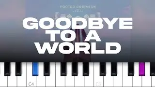 Porter Robinson - Goodbye To A World (piano tutorial)