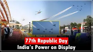77th Republic Day: President Murmu, PM Modi Witness IAF Flypast at Kartavya Path, New Delhi