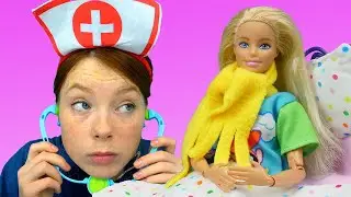 Barbie Video auf Deutsch. Doktor Irene hilft den Puppen. Spielzeug Video