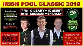 IRISH POOL CLASSIC 2019 - (FRIDAY) Ireland's Eightball Tour - Bridge House Hotel, Tullamore