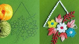 Hand Embroidery ! Hand Embroidery Tutorial,Hoop Art /Wall Hanging Embroidery/Decorative 3D All over