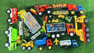 Bongkar Pasang Mainan Mobil Truk Molen, Mobil Tayo, Buldozer, Excavator, Mobil Polisi 