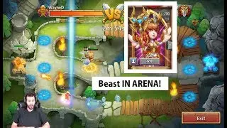 Athene Double Evolved Arena + HBM Awesome GAME PLAY Castle Clash
