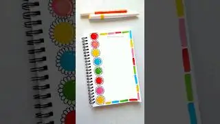 🌈 Colorful Notebook Decoration Idea #shortvideo #shortviral #colourtherapy_09 #frontpage
