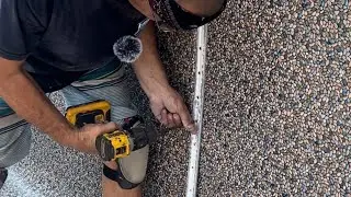 INSTALLING POOL STAIR PLATES  VYNIL POOLS #swimmingpool #pool #installing #liner