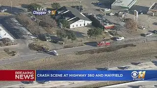 Small Plane Crashes Along State Highway 360 Service Road In Grand Prairie