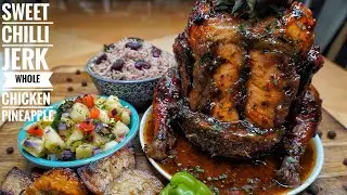 SWEET CHILLI JERK HERB WHOLE ROASTED CHICKEN PINEAPPLE + PINEAPPLE SALSA