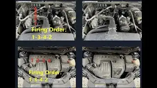 Порядок работы двигателя Chevy GM 2.2L, идентификация цилиндров, распределитель зажигания, нумера...
