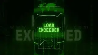 LOAD EXCEEDED   Retro CRT green screen glitch text animation