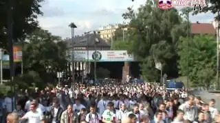 Pochód Rudzioli na mecz z Polonią