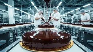 Mega Cakes Factory 🍰 | How Millions of Cakes Are Made Every Day (Full Automatic Process)