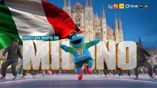 Oops Bloops in Milano 🇮🇹 | Funny Italian Rap Dance | Blue Berry Language (BBL)