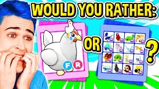 Extreme *WOULD YOU RATHER* Trading Challenge In Adopt Me Roblox !! Jeffo *SECRETS* EXPOSED !! 😱