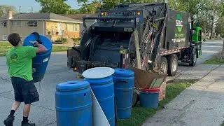 Brand New Battle Leach Rear Loader Garbage Truck Packing Plastic Drums & Bulk Waste