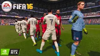 FIFA 16 &mdash; Реал Мадрид против Баварии | Стадион Сантьяго Бернабеу | Полный матч (геймплей 4K для ПК)