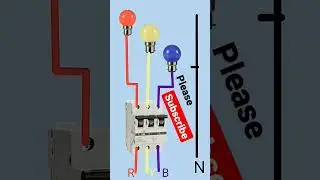 3 phase mcb connection in 3D animation in Hindi #electrical #mcb #electronic #how #house #electric