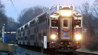 **NEW**  MARC Bi-Level Cab Cars Leading at Metropolitan Grove