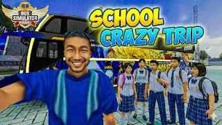 School Crazy Trip 🚌 | Bus Simulator Indonesia iOS Gameplay | BUSSID School Bus